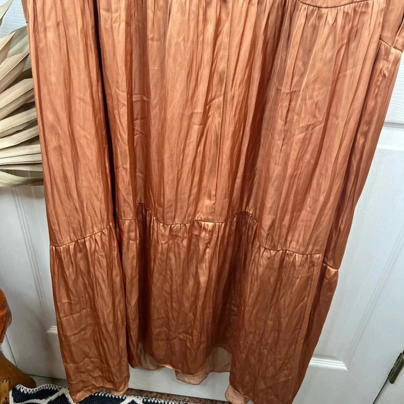 Maggy London Women's Plus Size 24W Empire Waist Maxi Dress in Dessert Sand - Picture 7 of 12